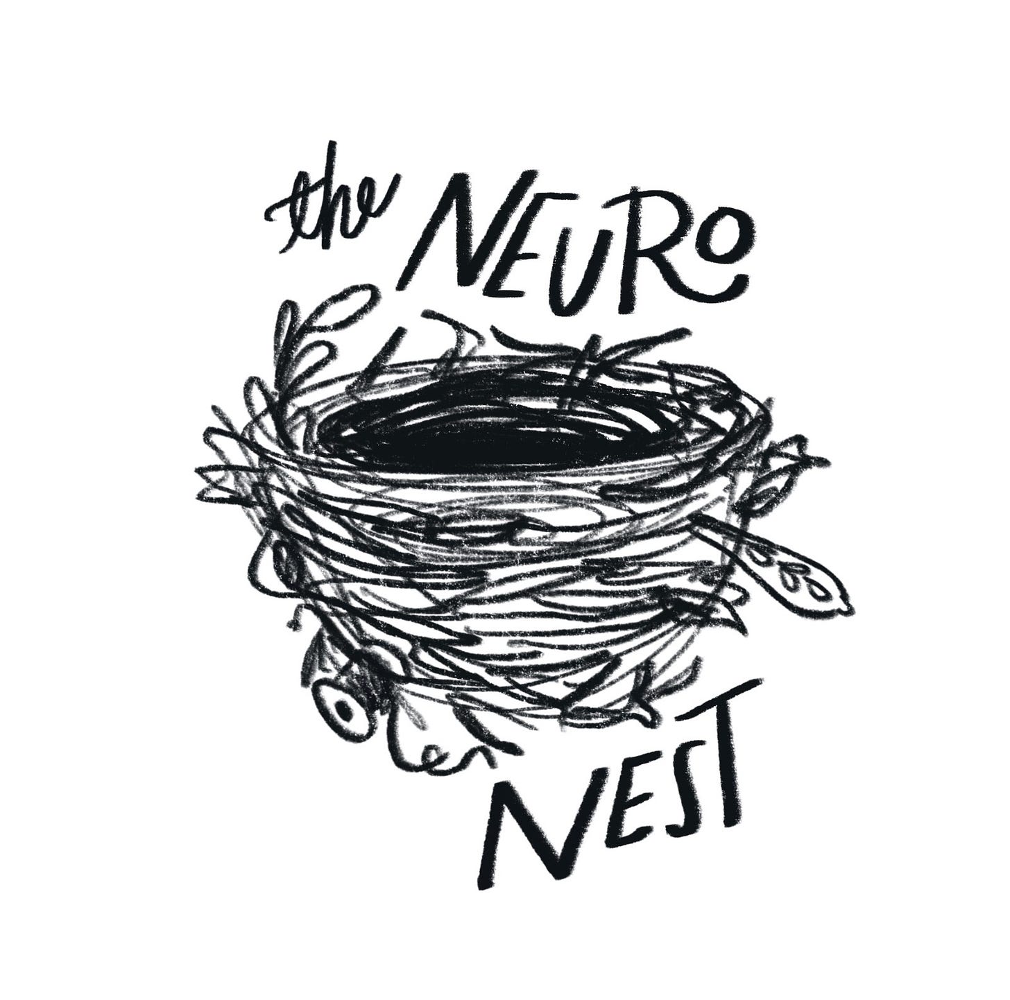 The Neuro Nest. A hand drawn nest.