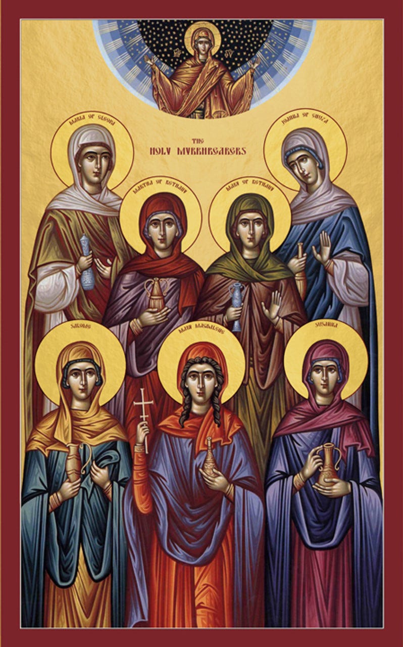 Icon of the Holy Myrrh-Bearers - English - (11L19)
