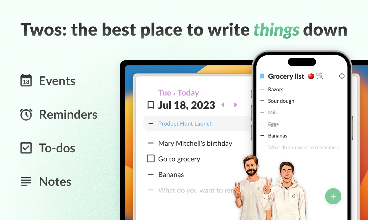 Twos - Product Information, Latest Updates, and Reviews 2023 | Product Hunt