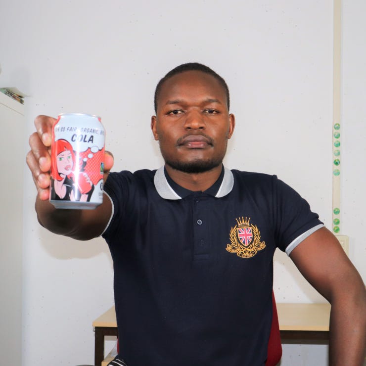 The Organic Guy with An Organic Cola by Oxfam
