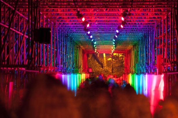 Rainbow by Deadgood Studio was a Brilliant commission which featured at Durham Lumiere in 2011. Photo by Matthew Andrews