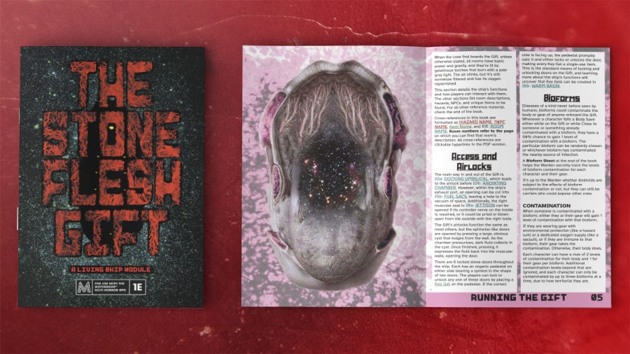 Mockups of the physical book, showcasing the cover art and an internal spread.