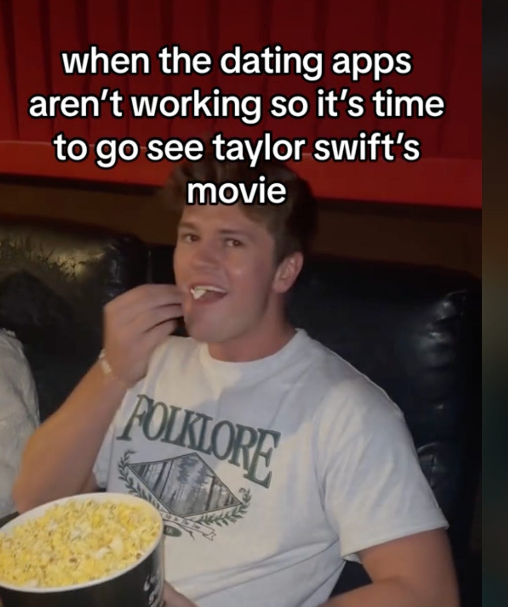 Image of guy at Taylor Swift movie