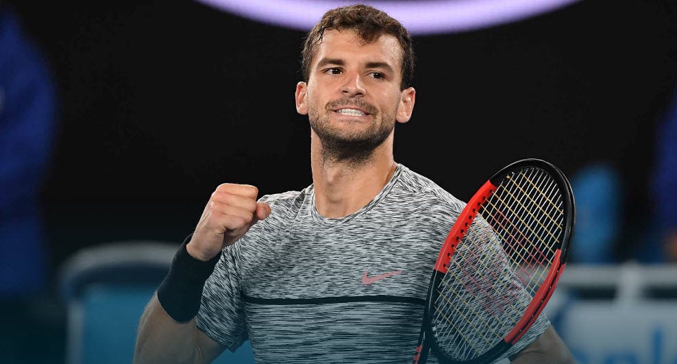 Grigor Dimitrov takes out Ricahrd Gasquet at Australian Open 2017 images