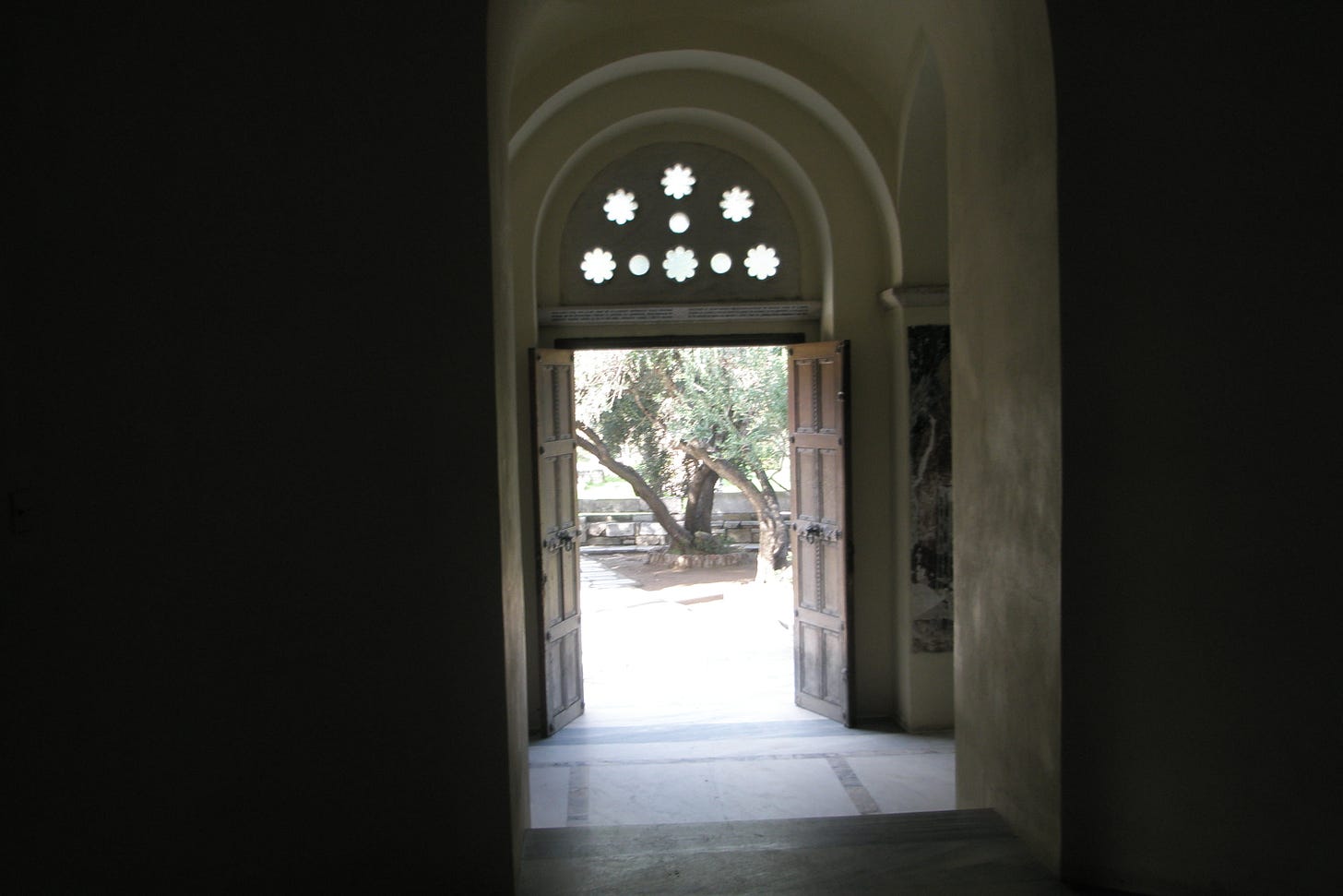 View when exiting Church of the Holy Apostles, Athens, Greece 2007