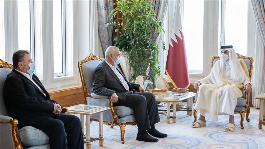 Qatar ruler, Hamas chief discuss reconstruction of Gaza