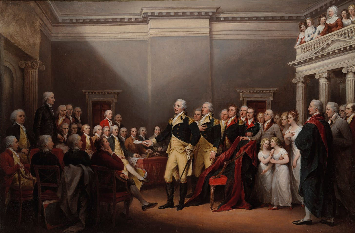 The Resignation of General Washington, December 23, 1783, by John Trumbull, 1824–1828