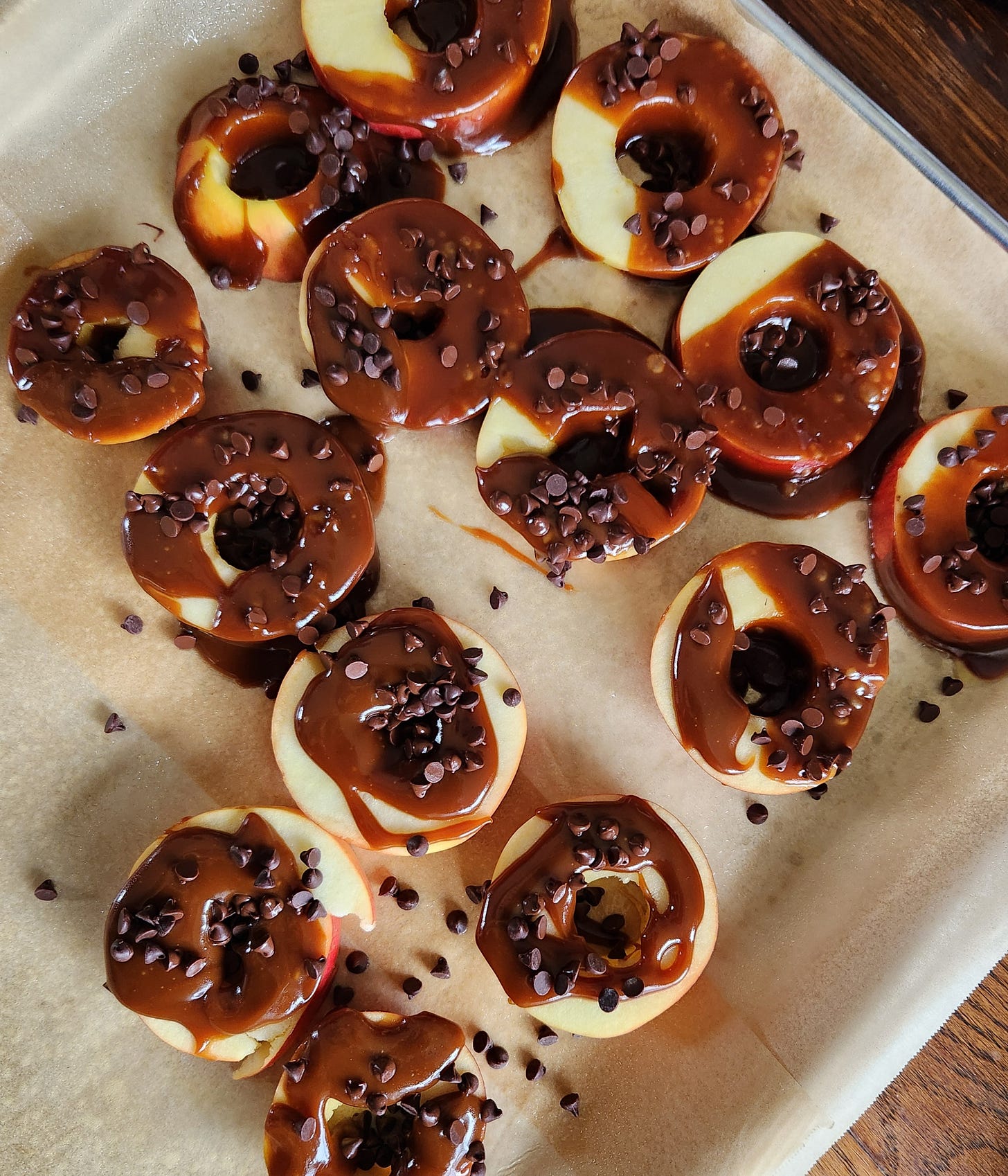 Homemade Caramel Apples slices Janelle’s Substack