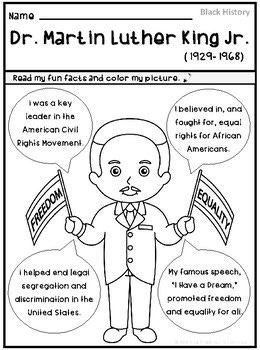 FREE Martin Luther King Coloring Page | Black History | TPT