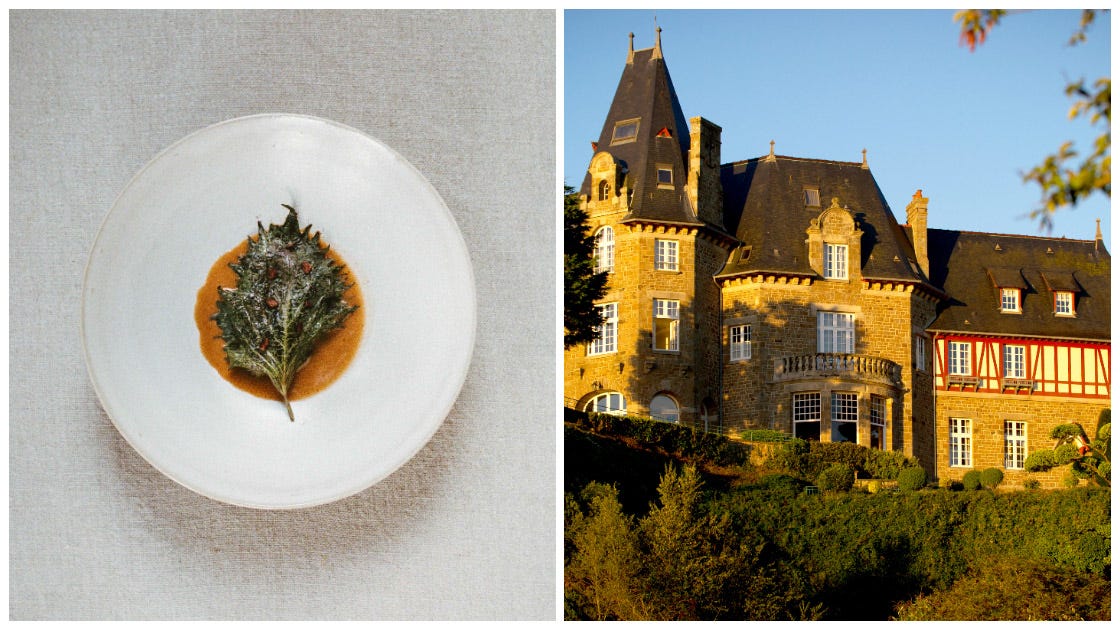 Le Coquillage, the new Three-Star restaurant housed inside a grand Breton mansion. © Anne Claire Heraud/Le Coquillage - © Benoit Teillet/Le Coquillage