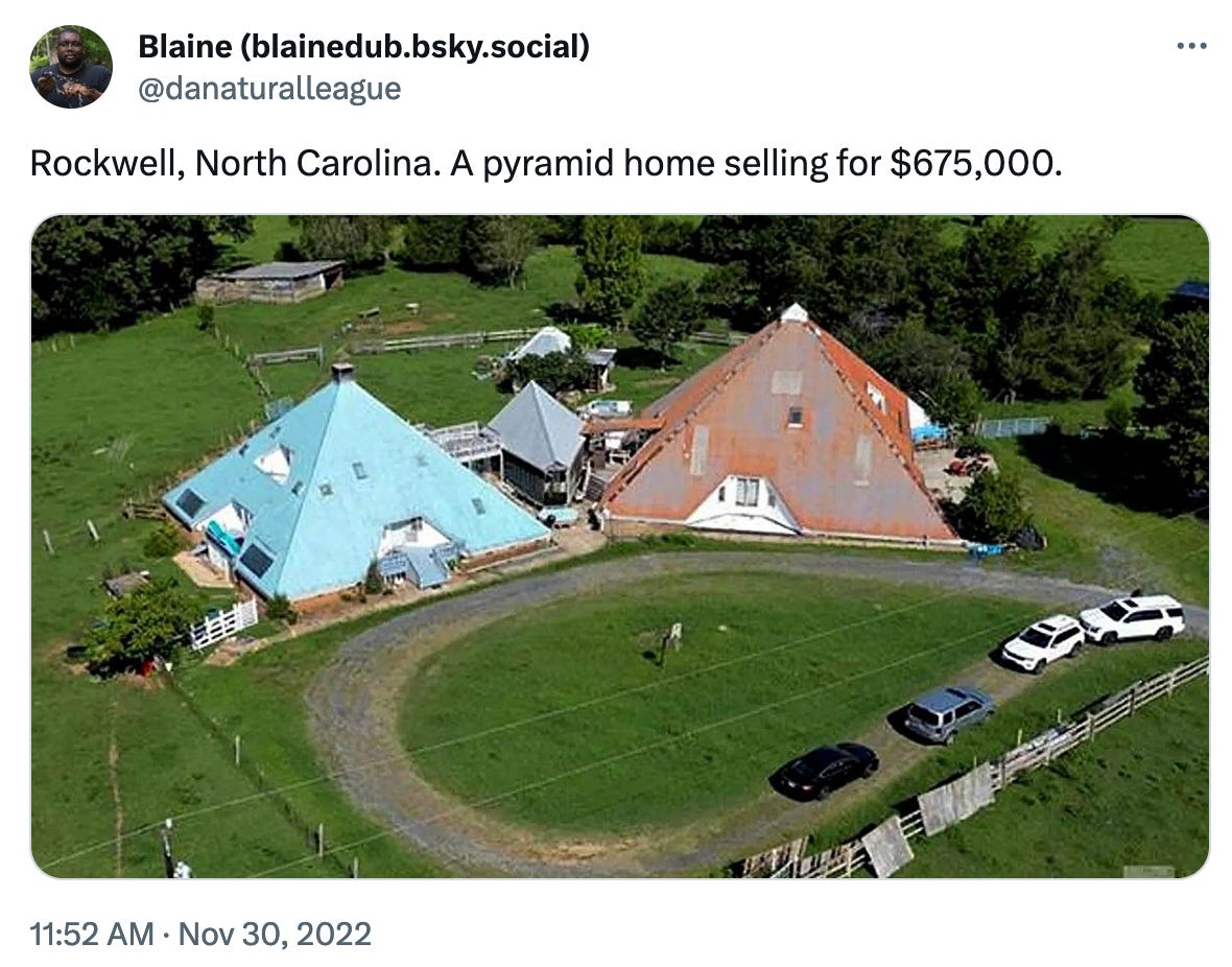 tweet about pyramid homes for sale