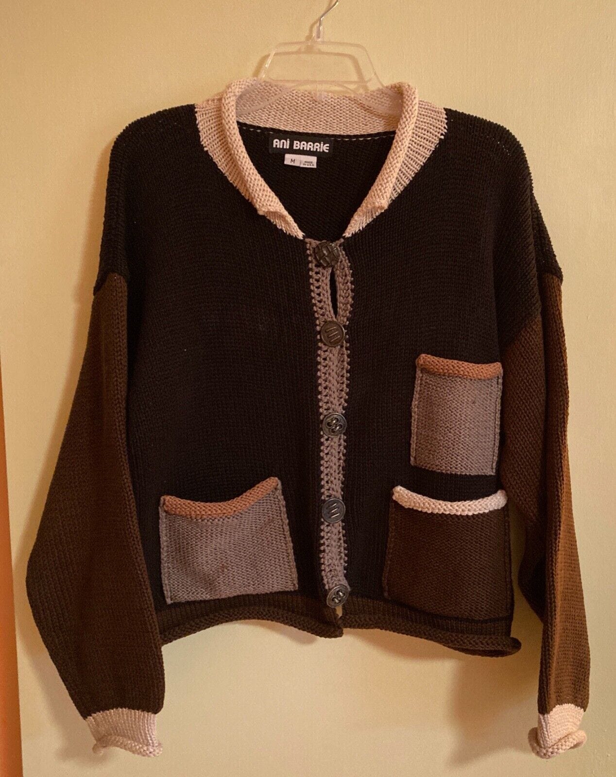 Ani Barrie Sweater - Black / Brown / Grey / Cream - Medium - Picture 1 of 2