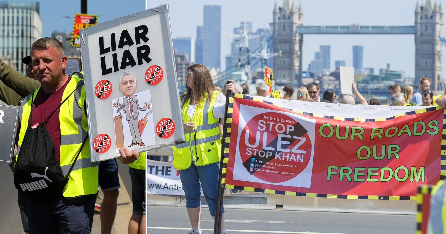 Anti-ULEZ protesters claim London air is 'not toxic at all' | UK News |  Metro News