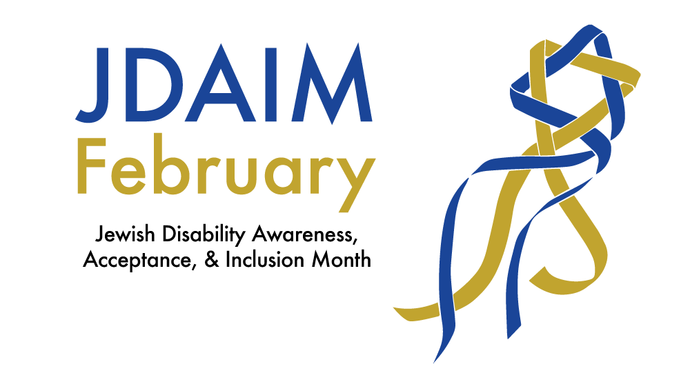 the jdaim logo is a blue and gold star of david