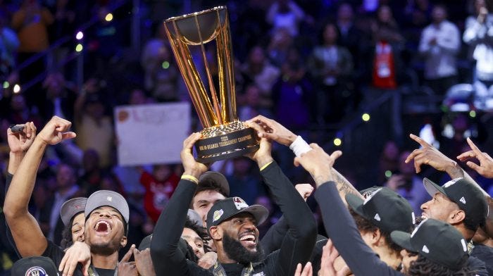 LeBron James helps young Los Angeles Lakers teammates to big payday at NBA  in-season tournament