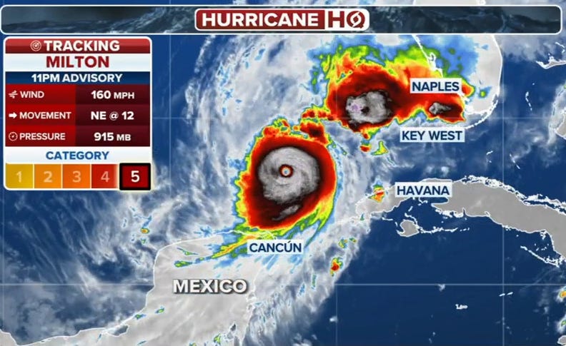 FOX Forecast Center show the latest information on Hurricane Milton, which is forecast to make landfall in Florida.