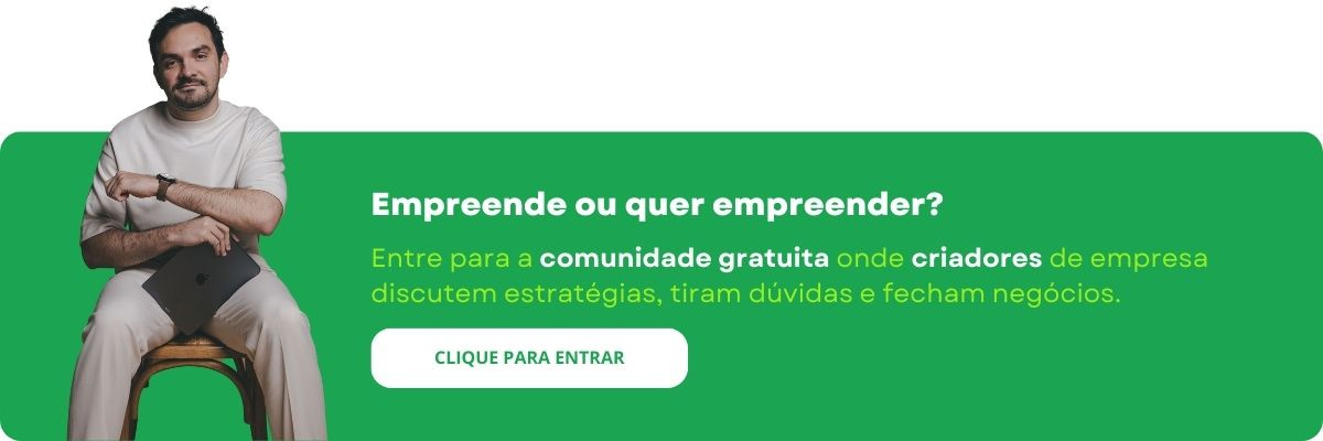 Clique para entrar na comunidade gratuita sobre empreendedorismo.