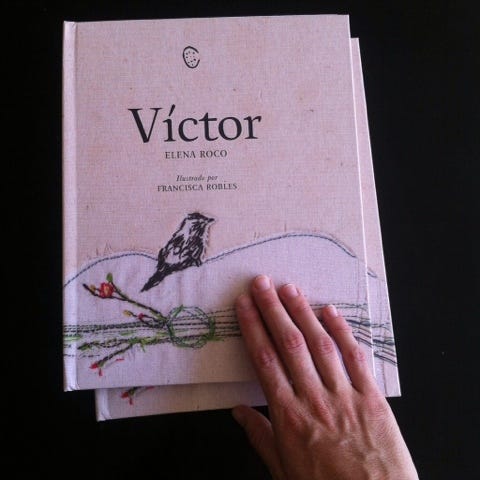 Ilustración textil para libro «Victor»/ Textile illustration for book « Victor» – Francisca Robles Textil