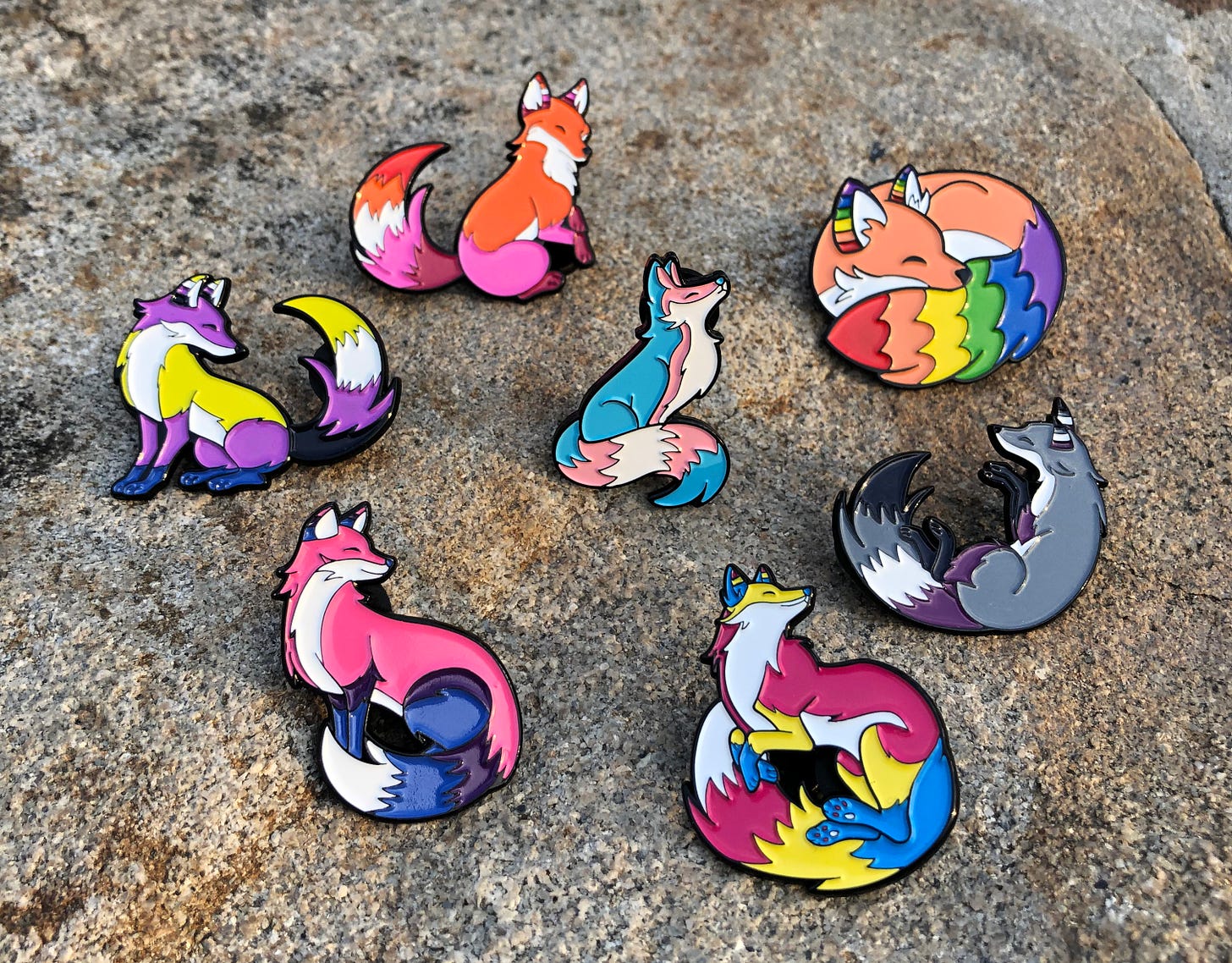 Fox LGBTQ Enamel Pins