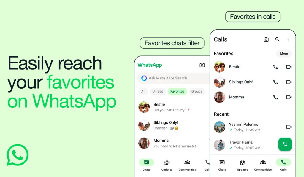 WhatsApp "favorites" filter has started rolling out