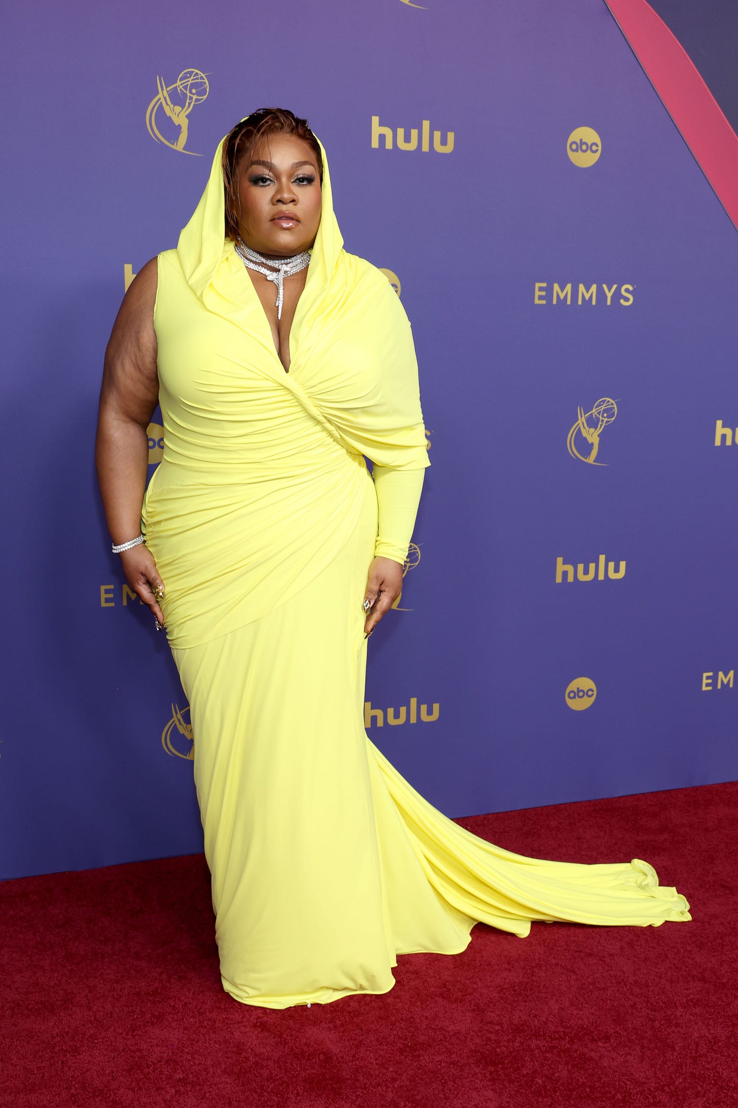 Da'Vine Joy Randolph Makes a Statement in a Yellow Gown at the 2024 Emmys