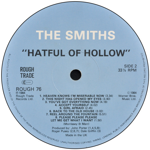 Hatful Of Hollow, Secondary, 3 of 3