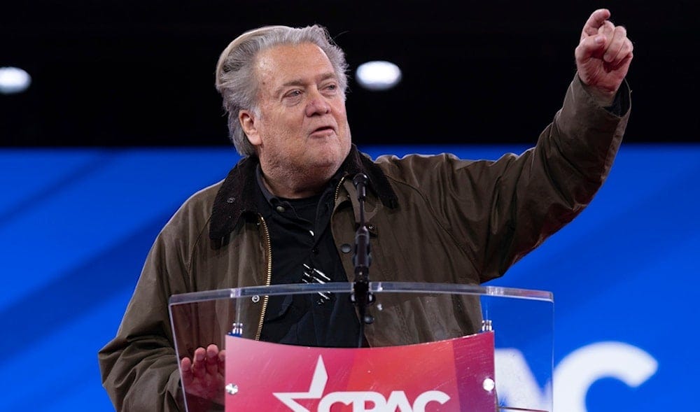 Steve Bannon speaks at the Conservative Political Action Conference, CPAC, at the Gaylord National Resort & Convention Center, Thursday, Feb. 20, 2025, in Oxon Hill, Md. (AP) Steve Bannon speaks at the Conservative Political Action Conference, CPAC, at the Gaylord National Resort & Convention Center, Thursday, Feb. 20, 2025, in Oxon Hill, Md. (AP)