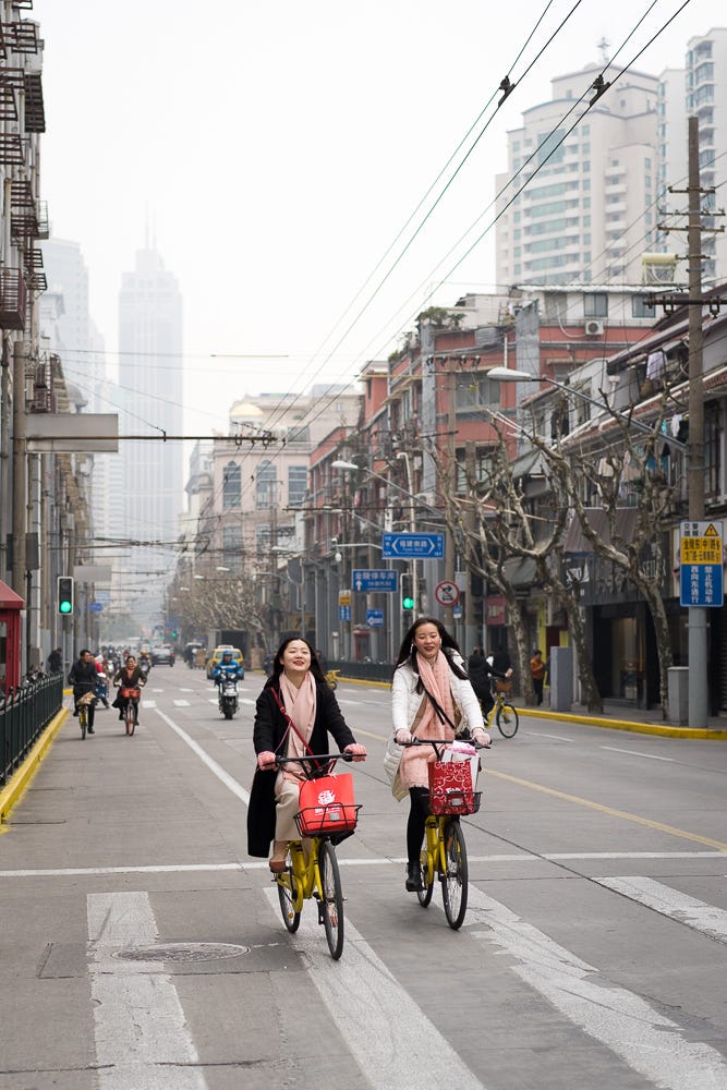 Shanghai Cyclists, Sony A7IIAn image that perfectly encapsulates for me the joie de vivre of Chinese people, especially younger ones. One of my favourite images from the trip.