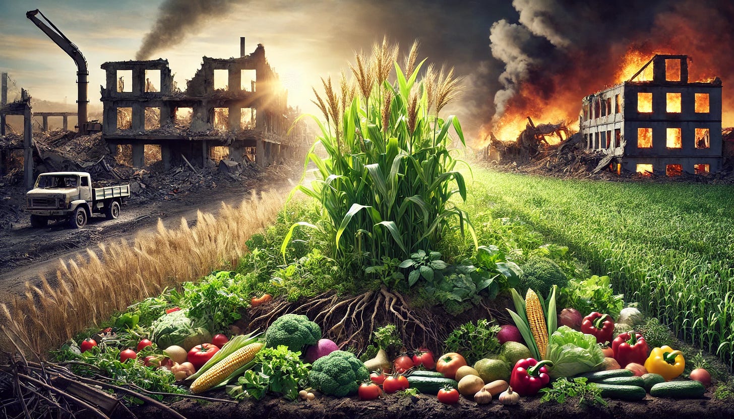 Plants During A War Scene