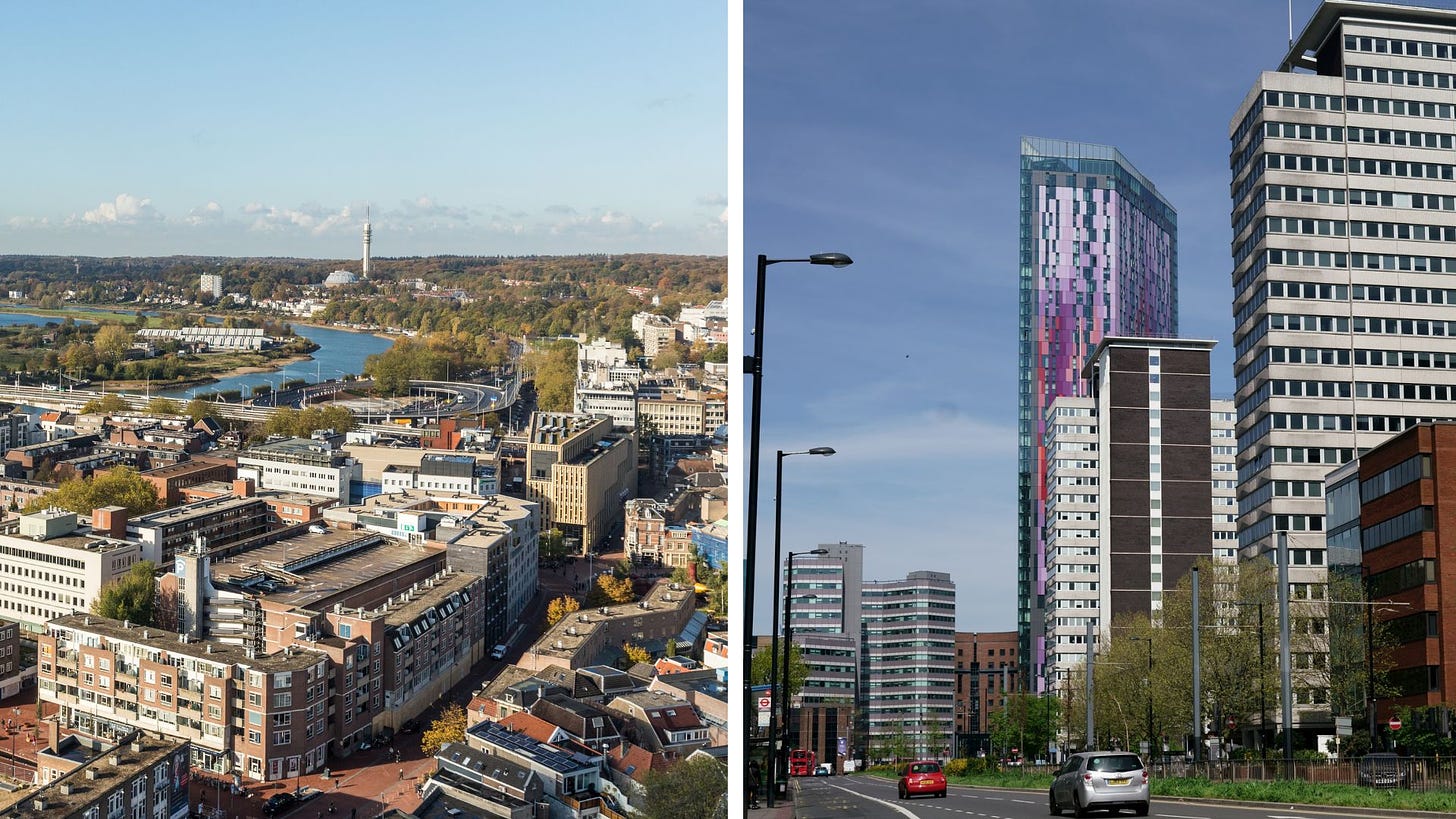 Arnhem on the left, Croydon the right