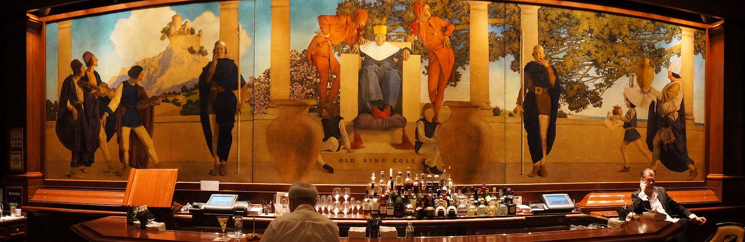 Mural painted by Maxfield Parrish at the King Cole Bar in … | Flickr