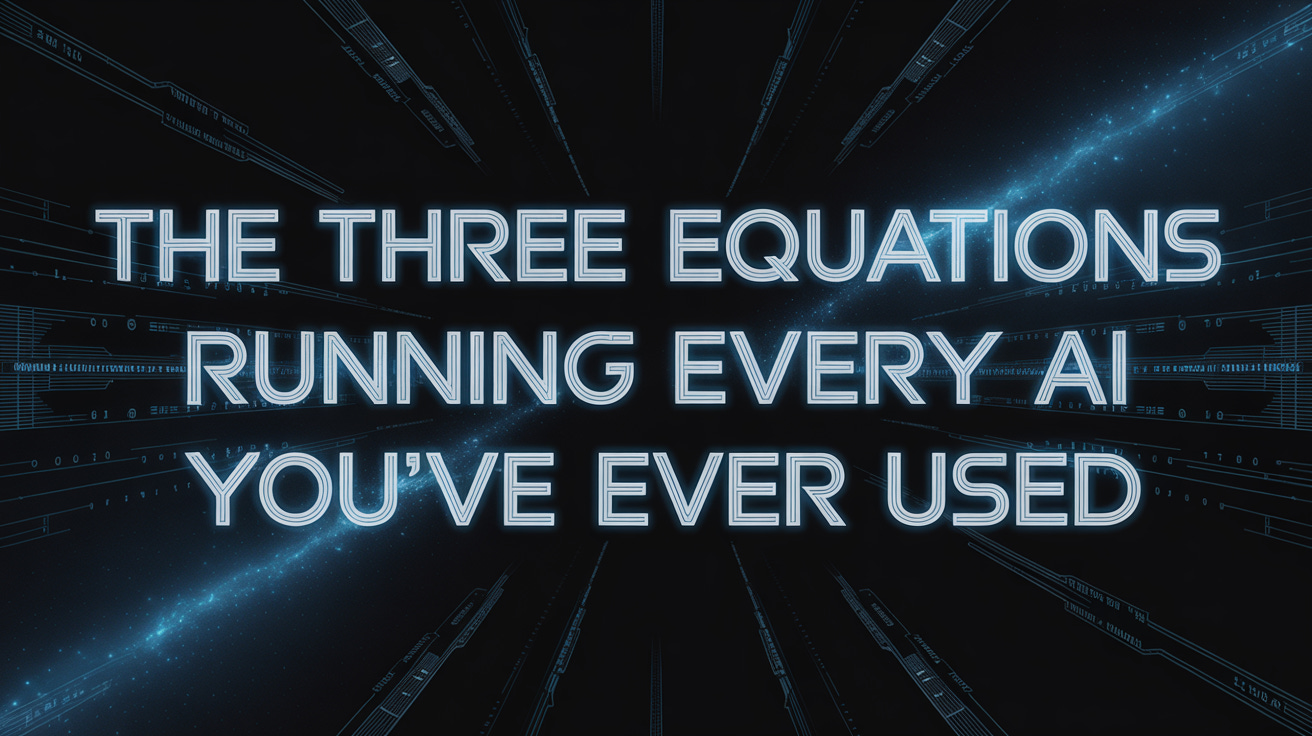 The Three Equations Running Every AI You’ve Ever Used