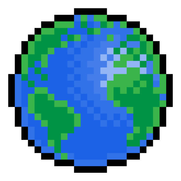 Ilustración de World Earth Globe Eight Bit Pixel Art Game Icon y más  Vectores Libres de Derechos de Globo terráqueo - Globo terráqueo, Pixelado,  Planeta Tierra - iStock