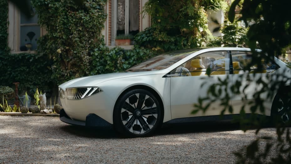 BMW took the wraps of the Vision Neue Klasse electric vehicle at the IAA motor show in Munich, Germany. It underpins BMW's big push into electric vehicles.