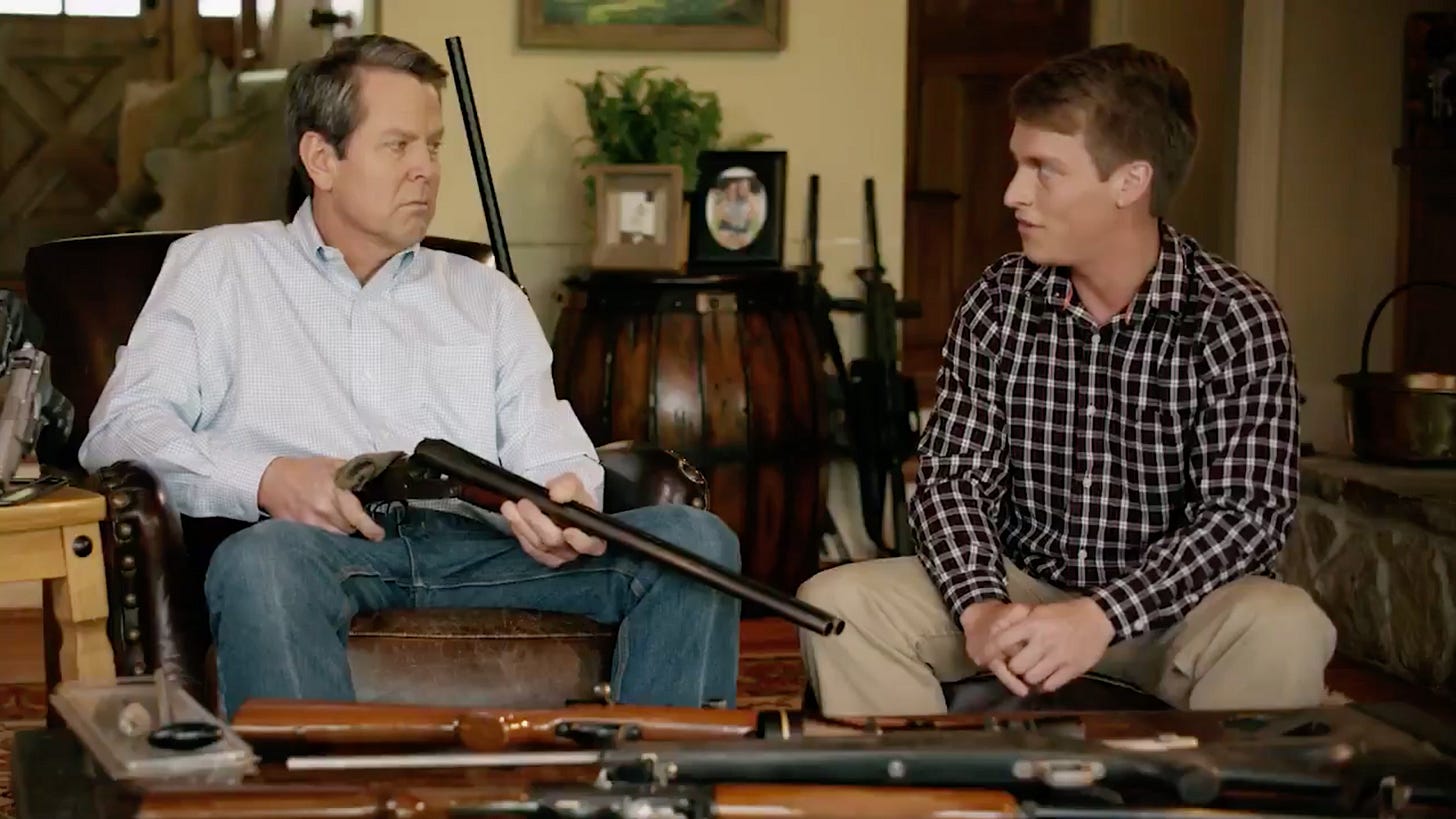 A Campaign Ad In Georgia Showing Brian Kemp Pointing A Gun At A Young Man,  Has Spurred Backlash : NPR