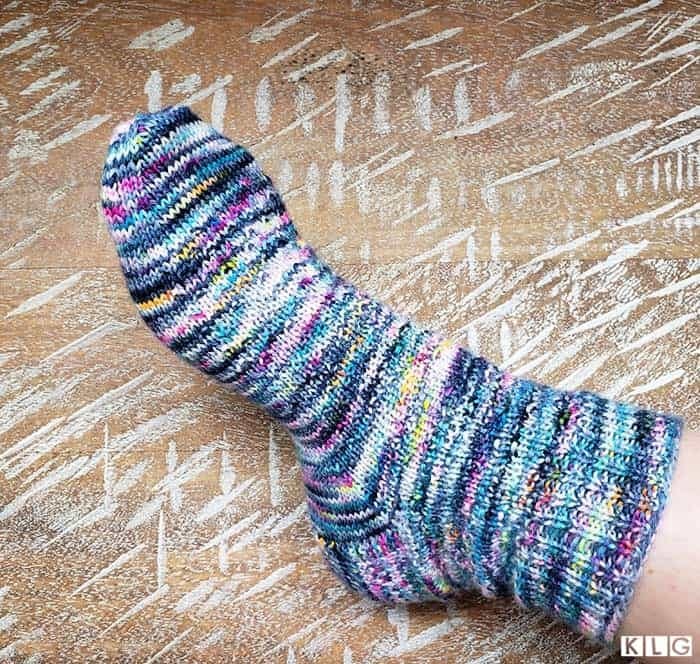 Hermione's Everyday sock in Hedgehog Fibres Firefly colorway