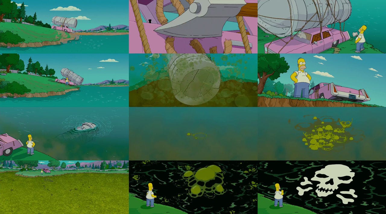 The Simpsons Movie - Homer Dumps in the Lake by dlee1293847 on DeviantArt