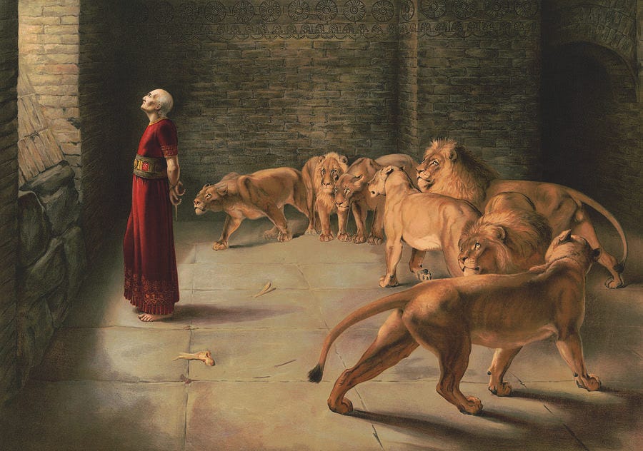 Daniel in the Lions Den, 1892 by Briton Riviere Daniel in the Lions Den, 1892 by Briton Riviere