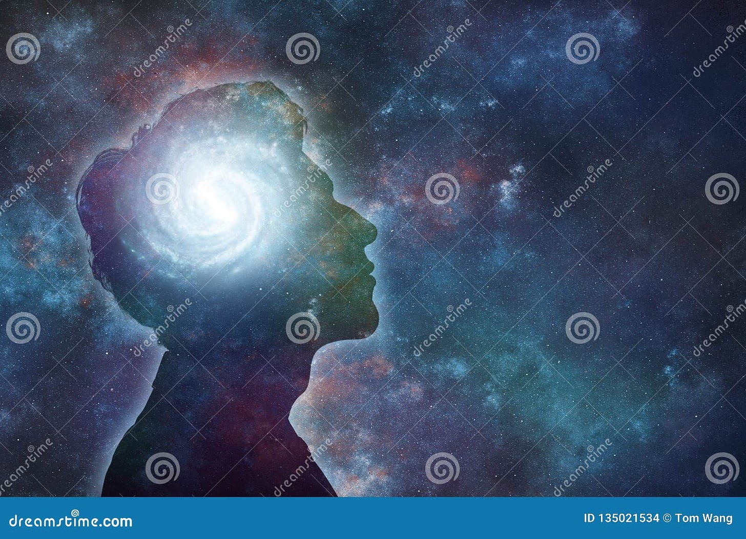 young man brain and thinking concepts