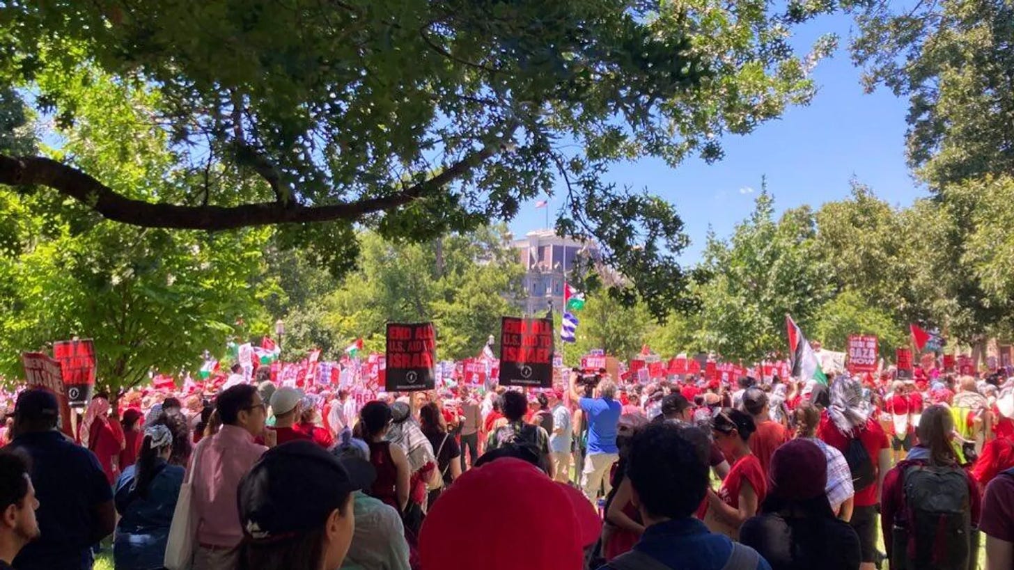 Photo from social networks from the site of the rally against Israel's operation in Gaza and US support for Israel, which takes place near Whit House. - Sputnik International, 1920, 09.06.2024