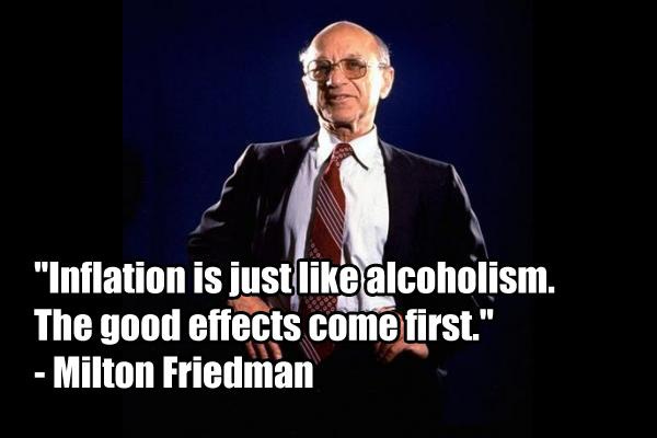 European Students For Liberty on X: ""Inflation is just like alcoholism.  The good effects come first." -- Milton Friedman http://t.co/nltThFQO3W" / X