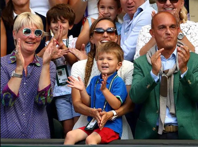 novak djokovics son clapping stefan at french open 2019