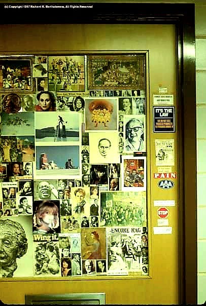 Montage on Dr. Wing's office door. (right side)