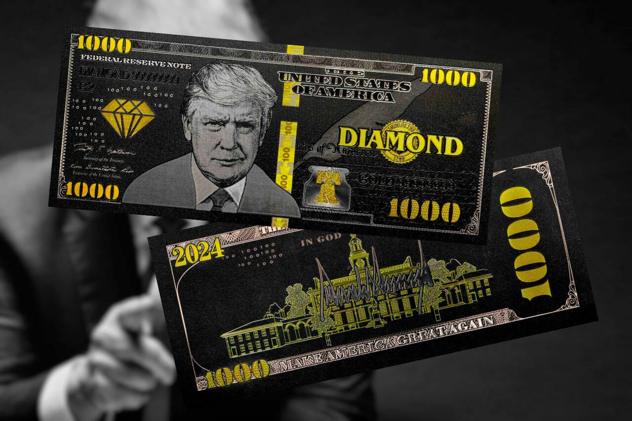 Diamond Trump Bucks Reviews (Patriots Future) Commemorative Banknote ...