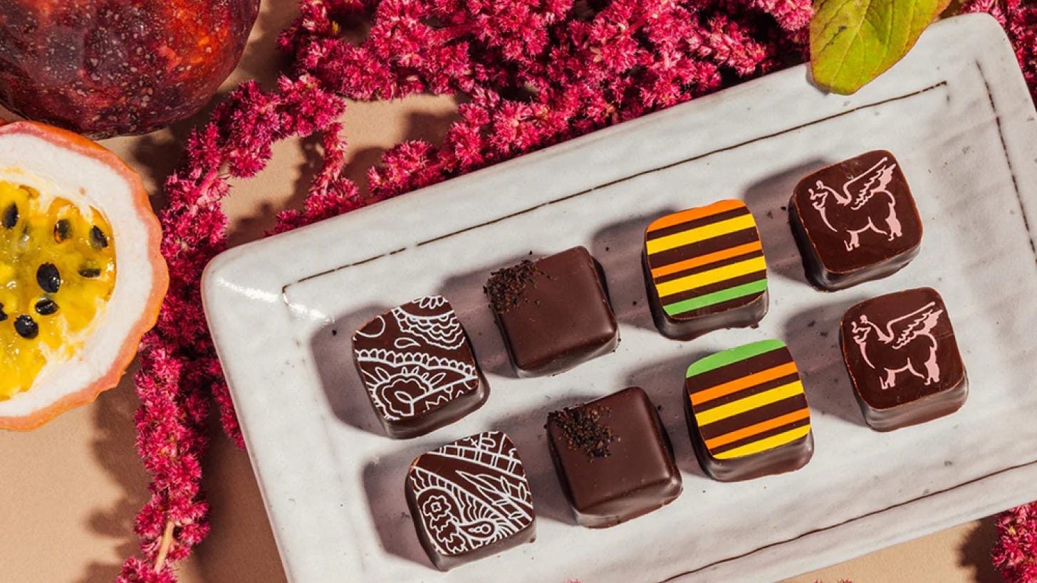 socola chocolate candies on a plate 