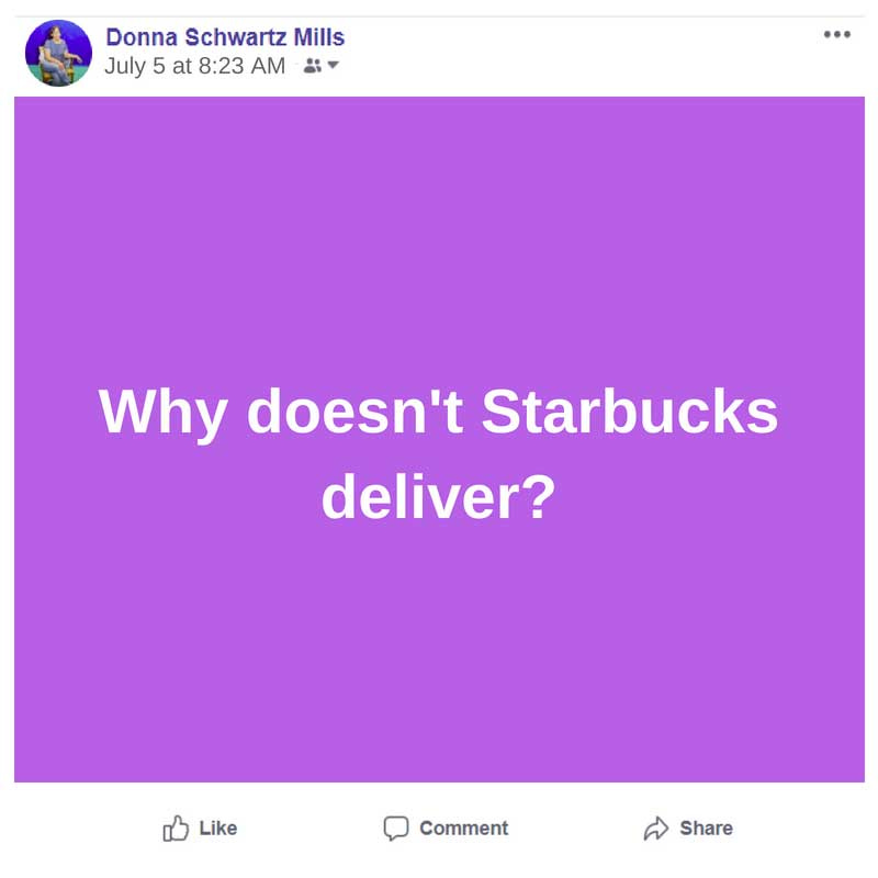 Why doesn't Starbucks deliver? Why doesn't Starbucks deliver?