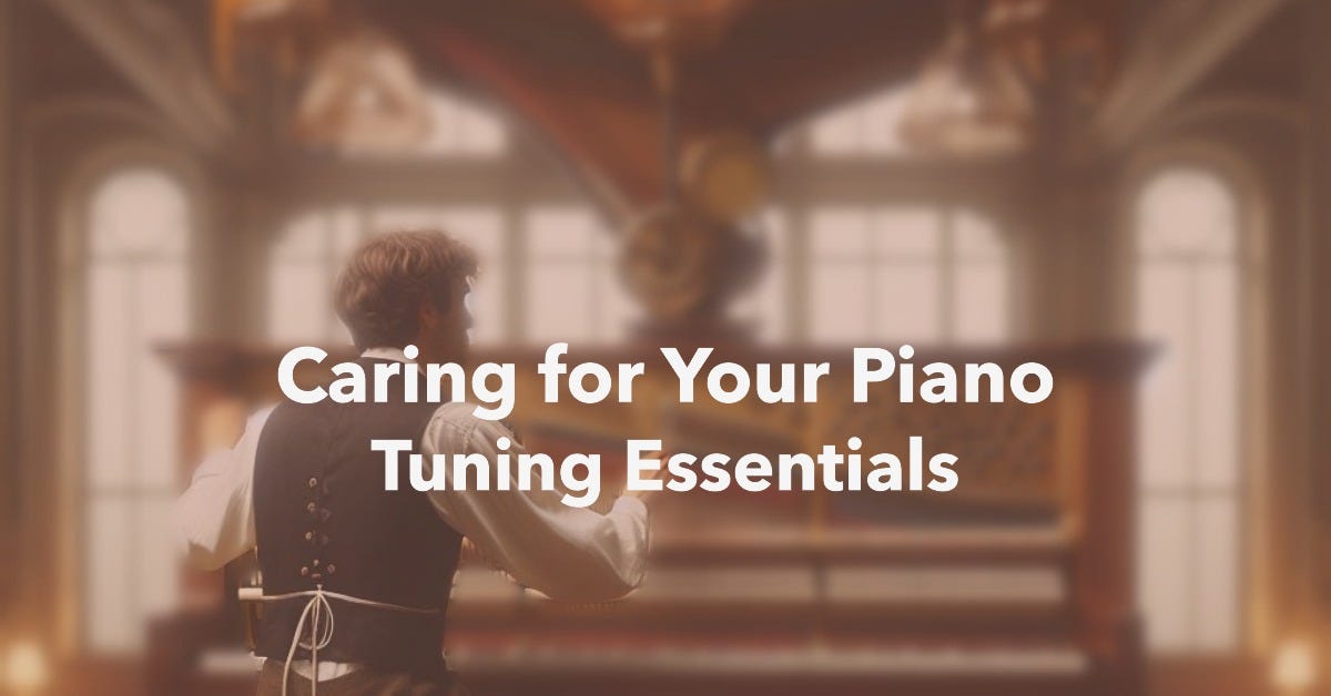 A professional tuning a piano
