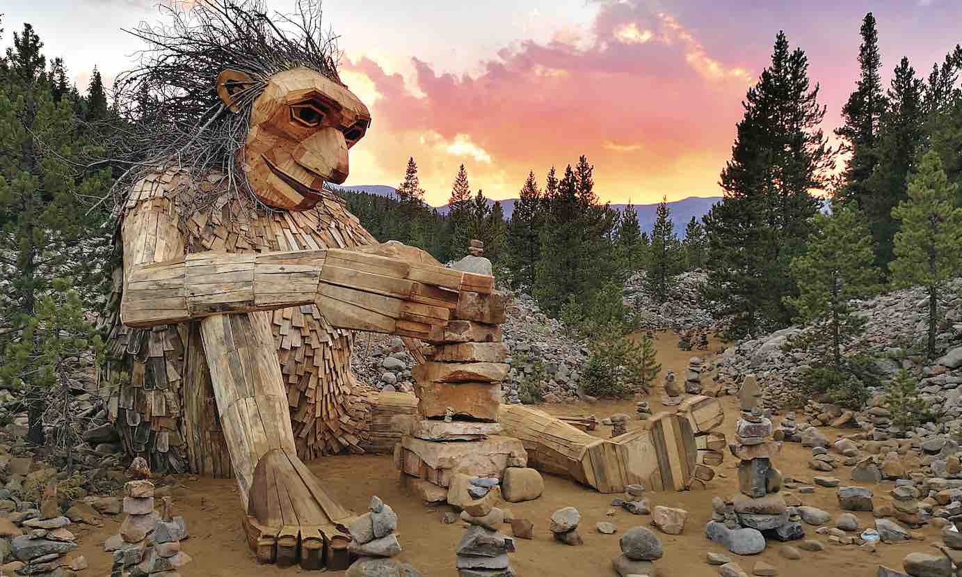 Danish Artist Hides Enormous Trolls in Forests Around the World Using  Recycled Wood—LOOK