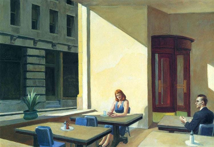 Sunlight in a Cafeteria, 1958 - Edward Hopper