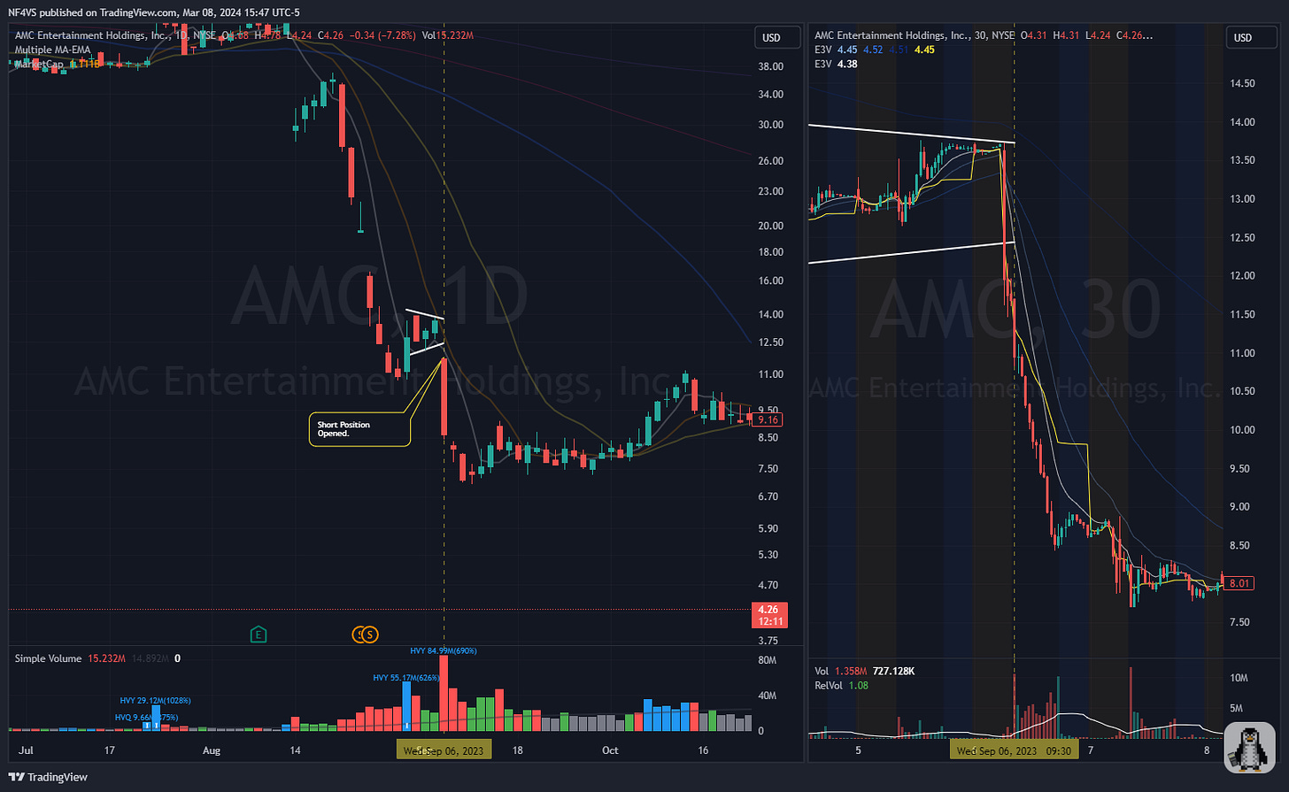 $AMC - Daily/ 30Minute Chart